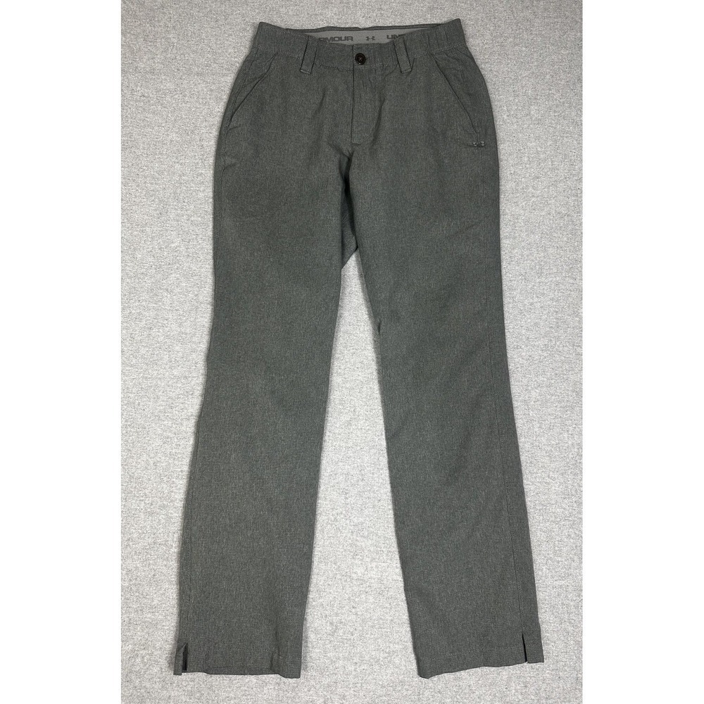 Under Armour Pants Mens 30x32 Gray Loose Fit Golf Dress Slacks Stretch Polyester